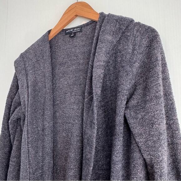 Barefoot Dreams Cozychic lite Resort cardi with hood blue size medium - Picture 5 of 8